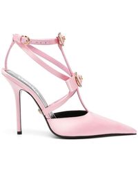 Versace - Gianni Ribbon Cage Pumps 110mm - Lyst