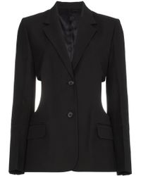 Helmut Lang Blazer con dettaglio cut out - Nero