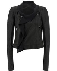Rick Owens - Chaqueta Biker Con Cuello Esmoquin - Lyst