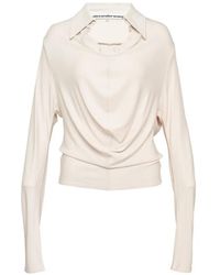 Alexander Wang - Cowl-Neck Draped Top - Lyst