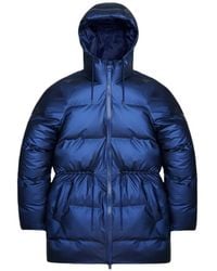 Rains - Alta Long Quilted Hooded Coat - Lyst