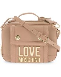 Moschino - Sac Porté Épaule À Plaque Logo - Lyst