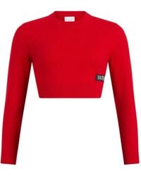 Patou - Trui Van Merinowol-Kasjmier Met Logopatch - Lyst