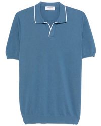 Gran Sasso - T-Shirt Met Polokraag En Witte Afwerking - Lyst