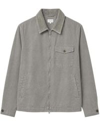 Hartford - Corduroy-Collar Zip-Up Jacket - Lyst