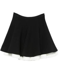 Sandro - Pleated-Hem Knitted Mini Skirt - Lyst