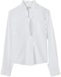 Claudie Pierlot - Poplin Top With Ruffled Collar - Lyst