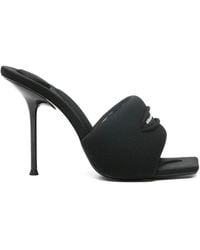 Alexander Wang - Julie Slash Knit Mule Sandals 105Mm - Lyst
