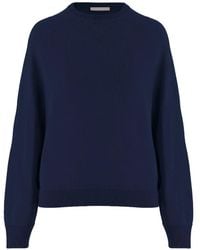 Allude - Jersey de canalé con cuello redondo - Lyst