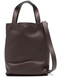 A.P.C. - Small Cabas Maiko Leather Tote Bag - Lyst