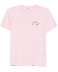 MC2 Saint Barth - Emilie Embroidered-Motif Cotton T-Shirt - Lyst