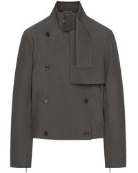 Courreges - Buckle Long-Sleeves Cotton Jacket - Lyst