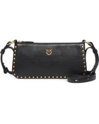 Pinko - Love Birds Stud-Embellished Shoulder Bag - Lyst