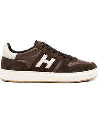 Hogan - Suede Logo-Detail Sneakers - Lyst