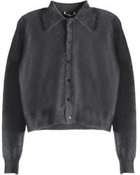 AURALEE - Buttoned Collared Cardigan - Lyst
