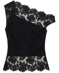 Reformation - Oriana Asymmetrische Top Met Kant - Lyst
