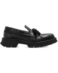 Loewe - Lace-Up Lug-Sole Loafers - Lyst
