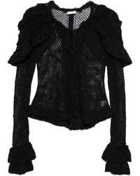 Judy Turner - Lucrezia Ruffled Crochet Top - Lyst