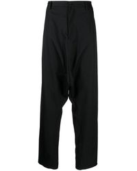 Sulvam - Drop-crotch Wool Trousers - Lyst
