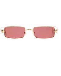 Cartier - Rectangle-Frame Sunglasses - Lyst