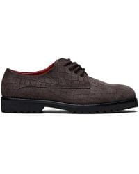 HIDE & JACK - Spencer Croc-Effect Lace-Up Derby Shoes - Lyst