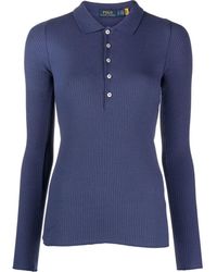 Farfetch Damen Kleidung Tops & Shirts Shirts Lange Ärmel Long-sleeve knitted polo shirt 