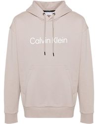 Calvin Klein - Hoodie mit gummiertem Logo - Lyst