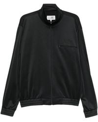 MM6 by Maison Margiela - Logo-Embroidered Zip-Up Sweatshirt - Lyst