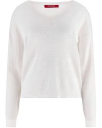Guess - Jalice V-Neck Sweater - Lyst