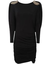 Amen - Bead-Embellished Ruched Dress - Lyst