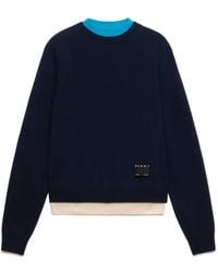 Marni - Deep Cashmere Jumper With Layered Effect - Lyst