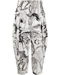 Stella McCartney - Rosalinda Horse-Print Tapered Trousers - Lyst