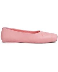Marni - Bow Leather Ballerina Shoes - Lyst