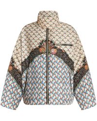 Etro - Gefütterte Jacke Mit Blumen-Print - Lyst