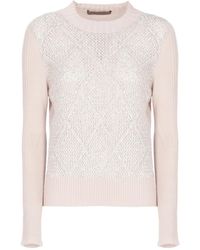 D.exterior - Verfraaide Trui Met Ronde Hals - Lyst