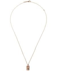 Suzanne Kalan - 18Kt Rose Frenzy Sapphire Dog Tag Necklace - Lyst