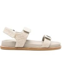 Emporio Armani - Touch-Strap Open-Toe Sandals - Lyst