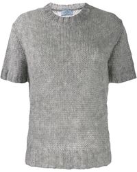 Prada Lockeres Stricktop - Grau