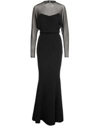 V:PM ATELIER - Roxette Sheer-Top Fishtail Maxi Dress - Lyst