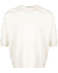 Lemaire - T-Shirt With Low Shoulder Sleeves - Lyst