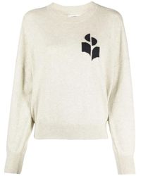 Isabel Marant - Light Relaxed Fit Sweater With Logo Detail - Lyst