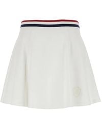 Brunello Cucinelli - Striped-Trim A-Line Mini Skirt - Lyst