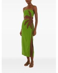 FARM Rio - Palm-Tree Cut-Out Midi Dress - Lyst