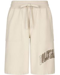 Dolce & Gabbana - Embroidered Logo Jogger Bermuda - Lyst