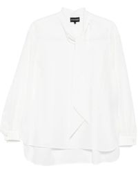 Emporio Armani - Bow Collar Shirt - Lyst