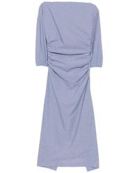 BERNADETTE - Ezra Gingham-Check Ruched Mini Dress - Lyst