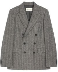Dries Van Noten - Double-Breasted Wool Blazer - Lyst