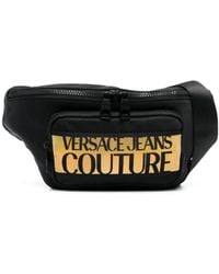 Versace - Logo-Print Zip-Fastening Belt Bag - Lyst