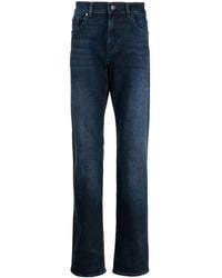 7 For All Mankind - Mid-Rise Straight-Leg Jeans - Lyst