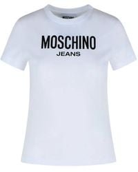 Moschino - Logo-Print Cotton T-Shirt - Lyst